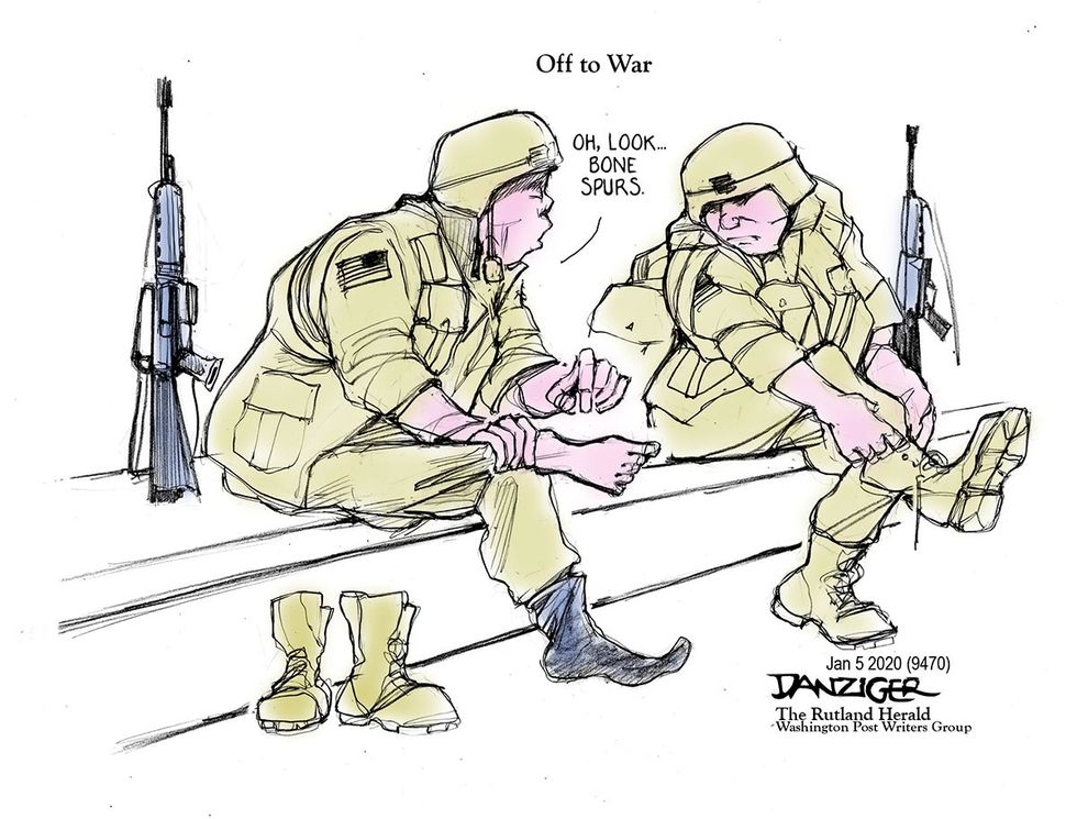 Danziger: Chickenhawk-In-Chief