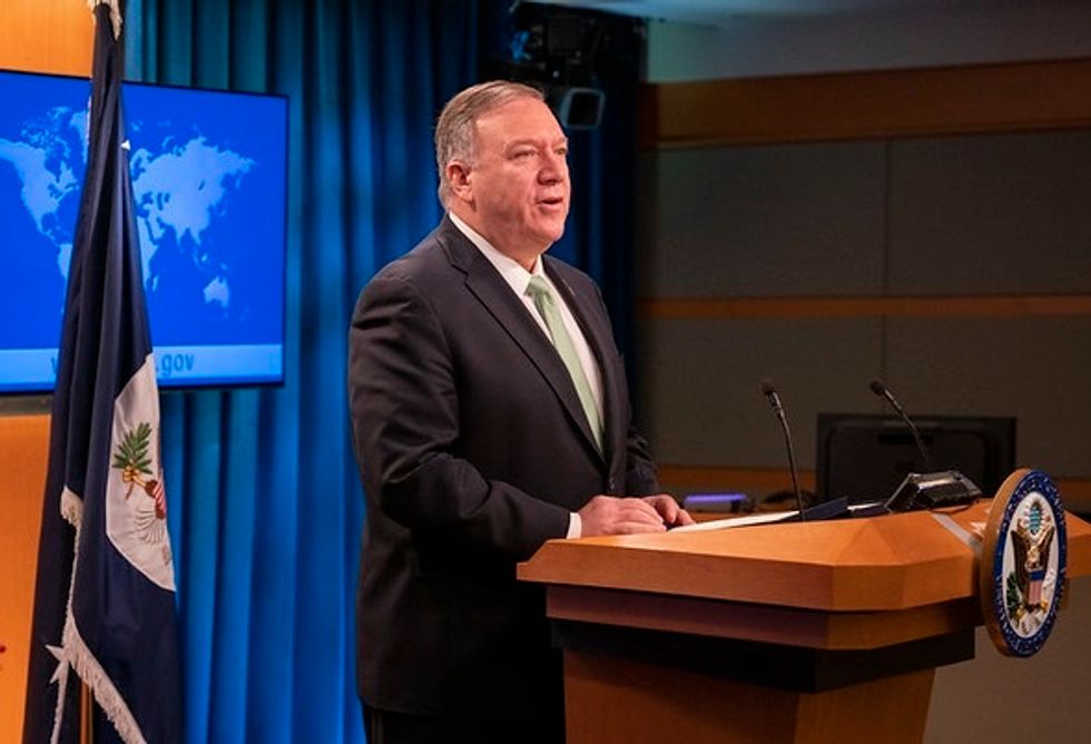 Pompeo Flees Questions About Trump War Crime Threats