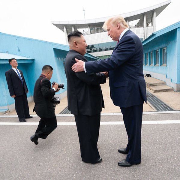 Kim Jong Un meets Donald Trump