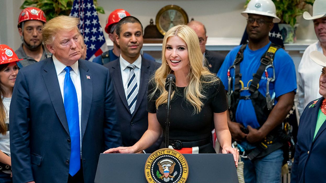 Ivanka Trump with former president Donald Trump at the White House
