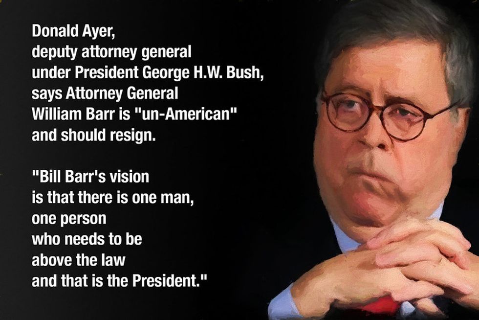 Barr’s Former DOJ Boss Urges His Removal As ‘Un-American’