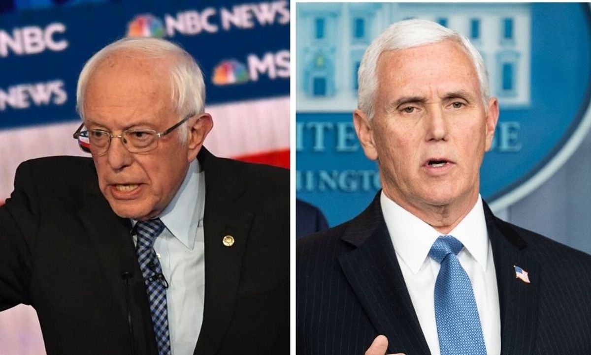 Bernie Sanders Perfectly Shames Donald Trump's Decision to Put Mike Pence in Charge of Coronavirus Response