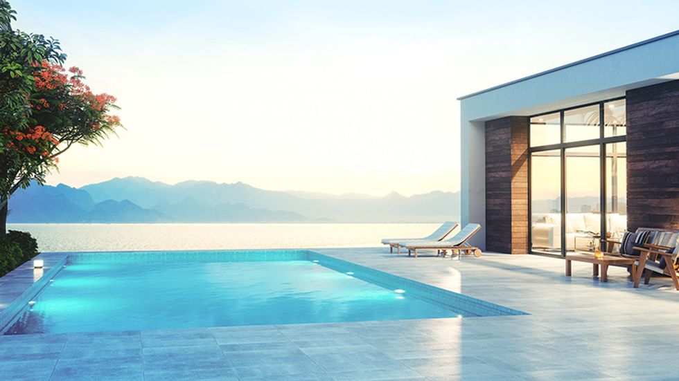 Infiniti pool of a luxury hotel.
