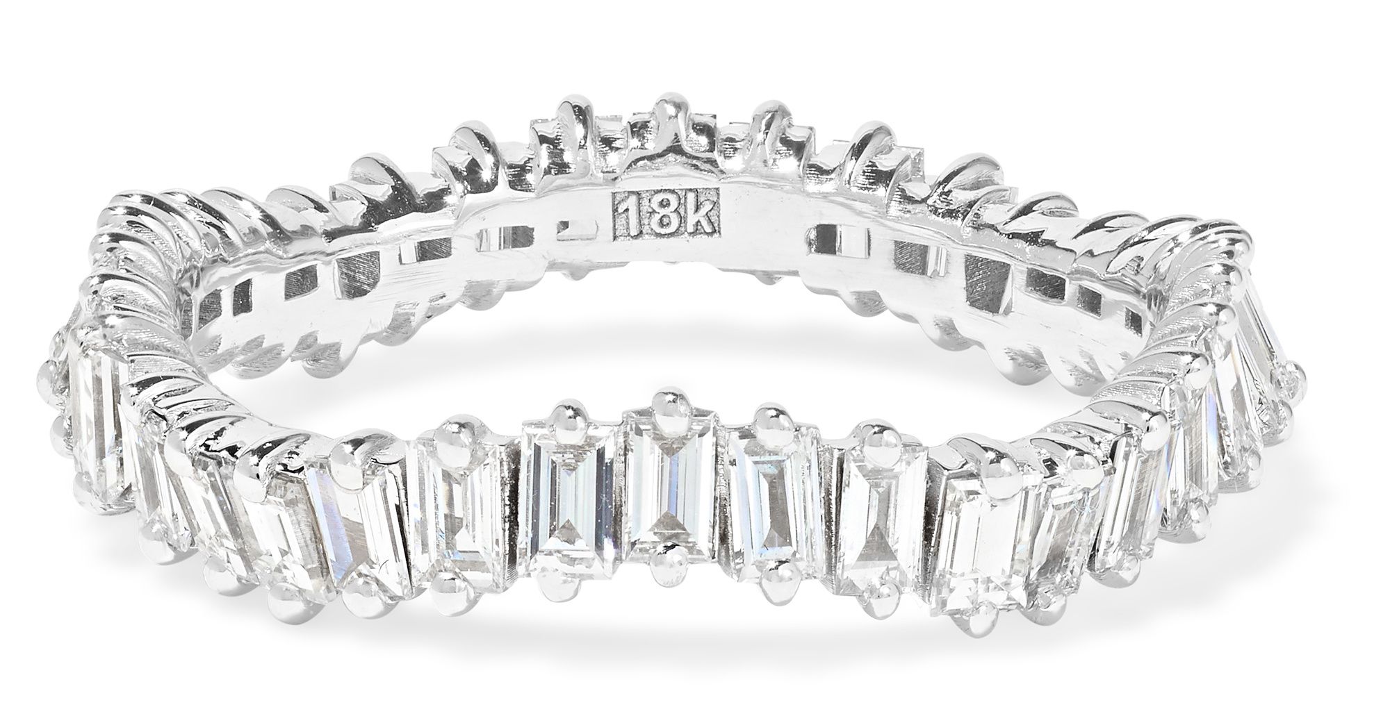 Suzanne Kalan 18-karat white gold diamond ring