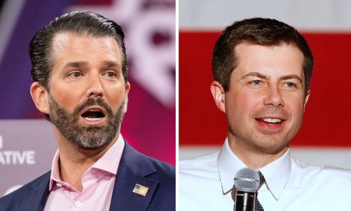 Don Jr. Is Getting Dragged for His Bizarre 'Congrats' Tweet to Mayor Pete After He Suspended His Campaign