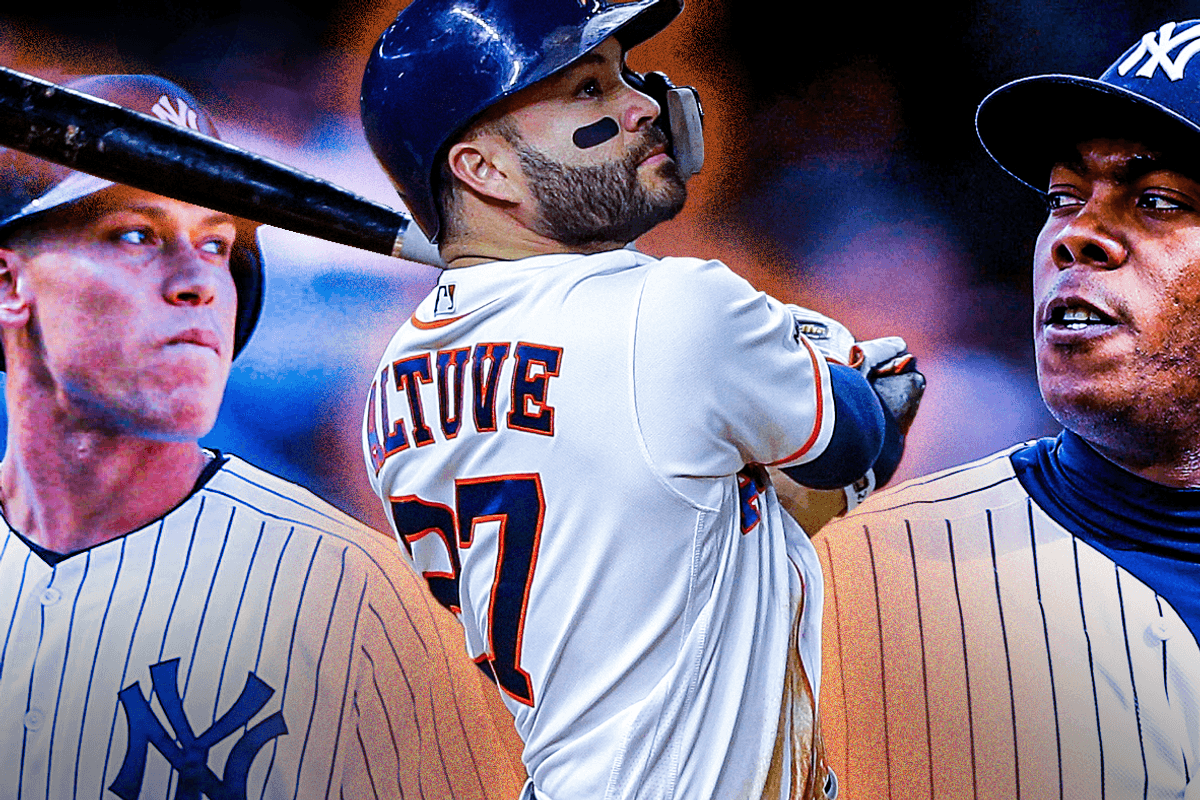 Yankees Aaron Judge Astros Jose Altuve, Aroldis Chapman