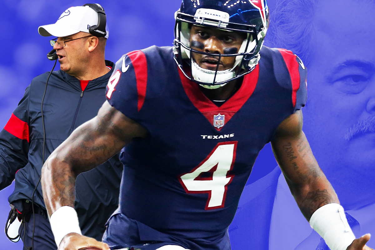 Texans Bill O'Brien, Deshaun Watson, Cal McNair