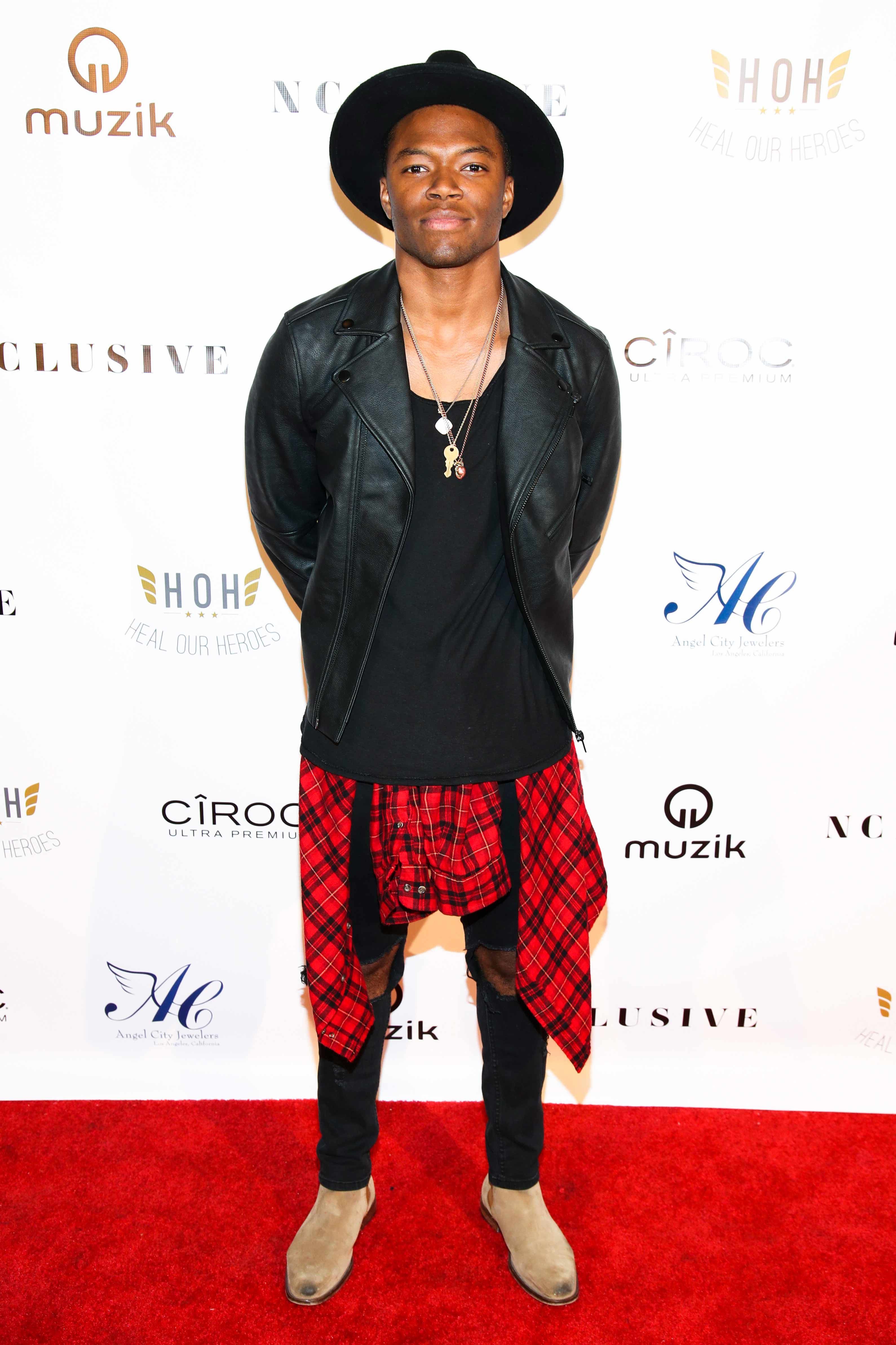 Actor Caleb Castille on the red carpet.