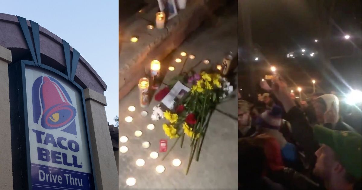A Massive Crowd Of Penn State Students Held A Candlelight Vigil For A Taco Bell After It Closed, Because Why Not