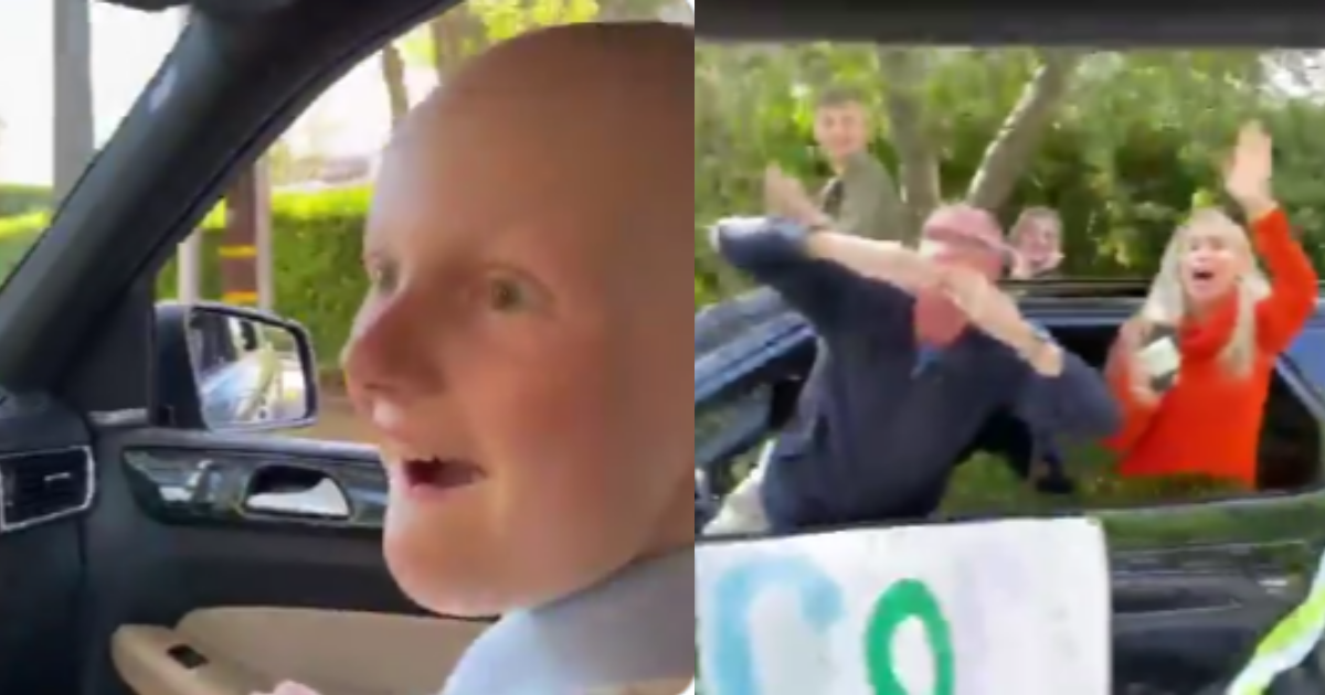 California Neighborhood Brings Teen To Tears With Social Distancing Parade Celebrating Her Last Chemo Session