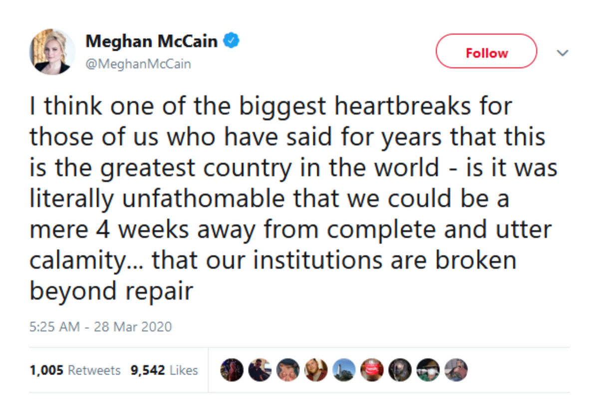 Sit The Hell Down Meghan McCain, And Listen To A Fable