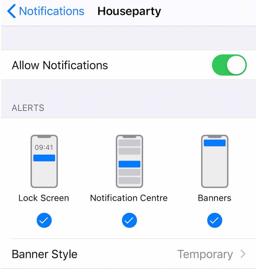 iOS notifications
