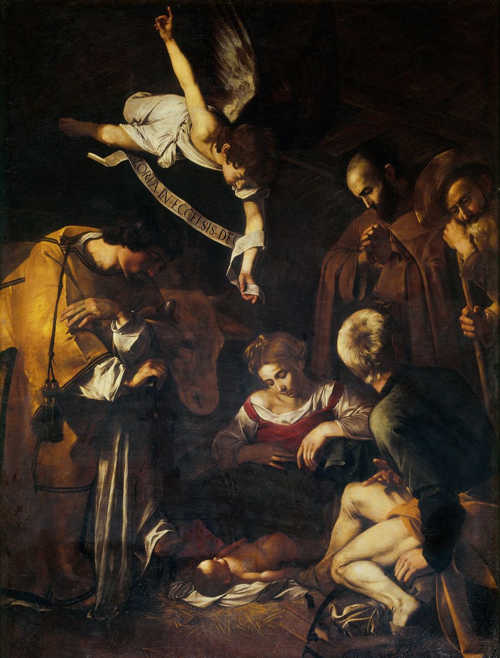  \u200b"Nativity with St. Francis and St. Lawrence" by Caravaggio