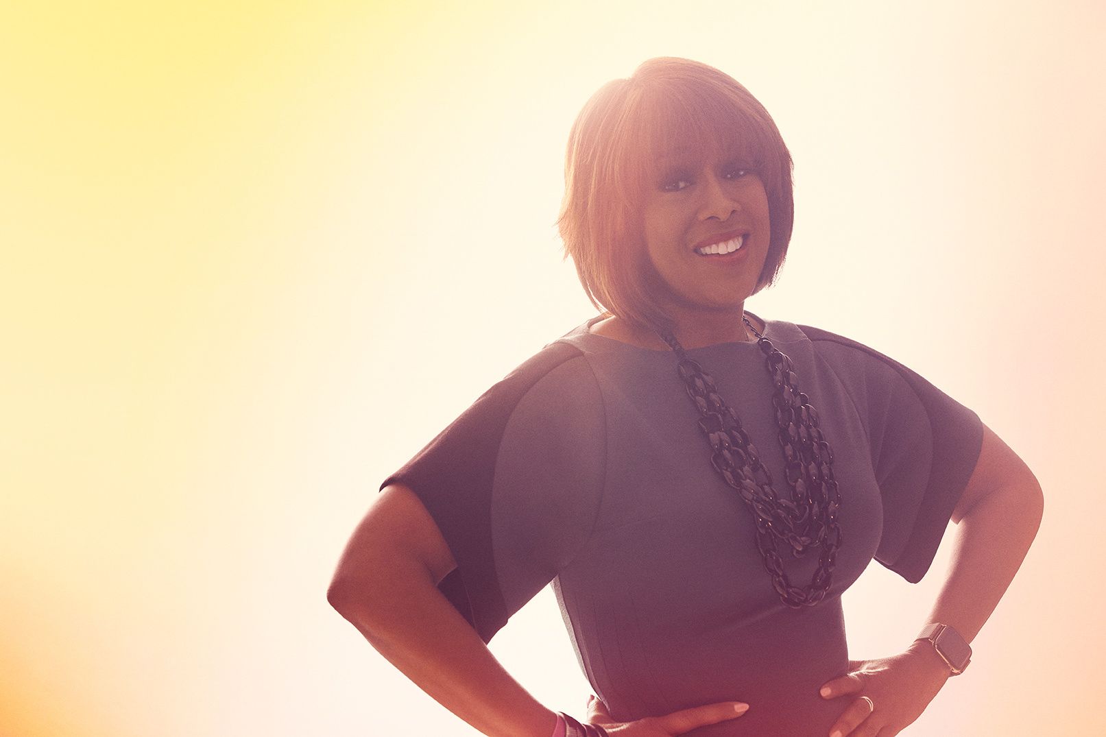 Gayle King smiles for the camera