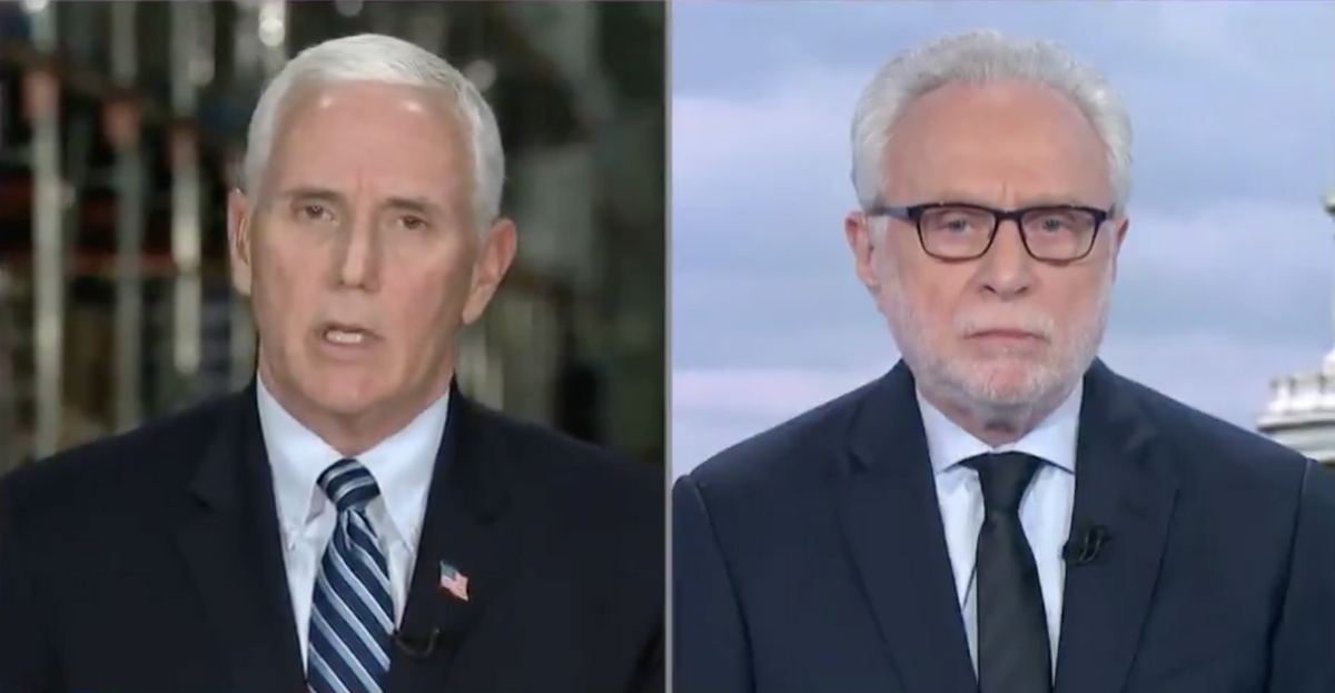 Mike Pence Tried to Claim That Trump Never 'Belittled the Threat' of the Virus and Wolf Blitzer Was Not Having It