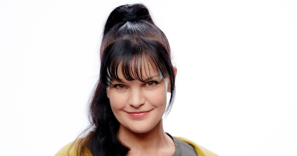 Pauley Perrette smiles at the camera for a close-up