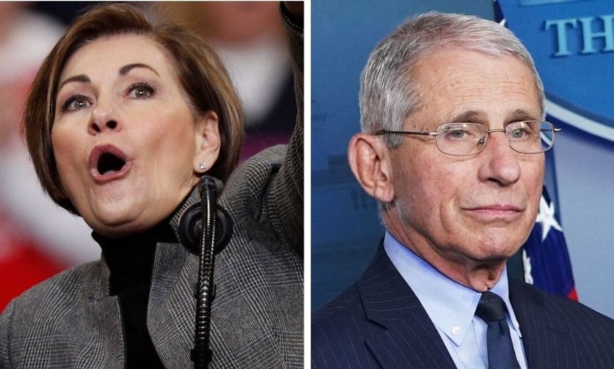 GOP Governor Slammed for Claiming Dr. Fauci Doesn't Have 'All the Information' After He Urged All States to Issue Stay at Home Orders
