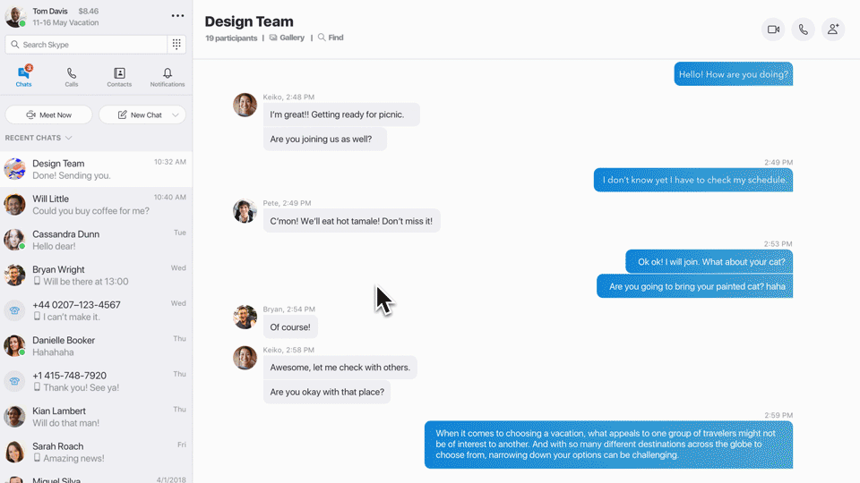 Skype Meet Now video chat