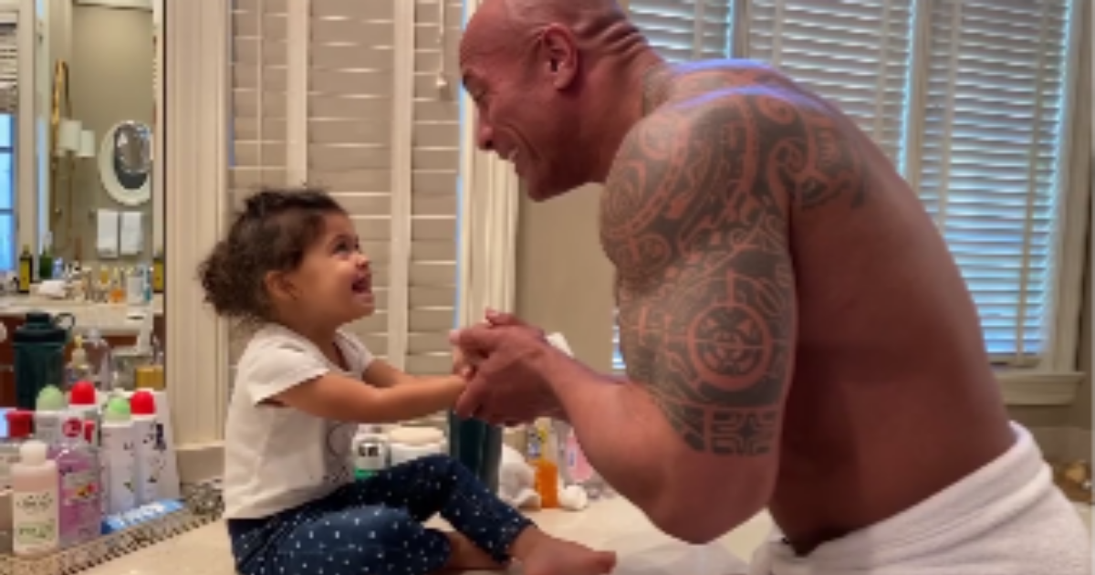 The Rock Shares His Adorable Daughter's Favorite Handwashing Song With A Virus-Themed Version Of His 'Moana' Rap