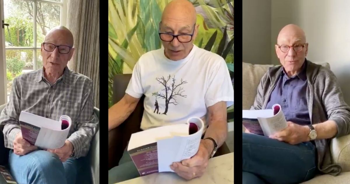 Soul-soothing Patrick Stewart has started reciting Shakespeare's sonnets and people are swooning