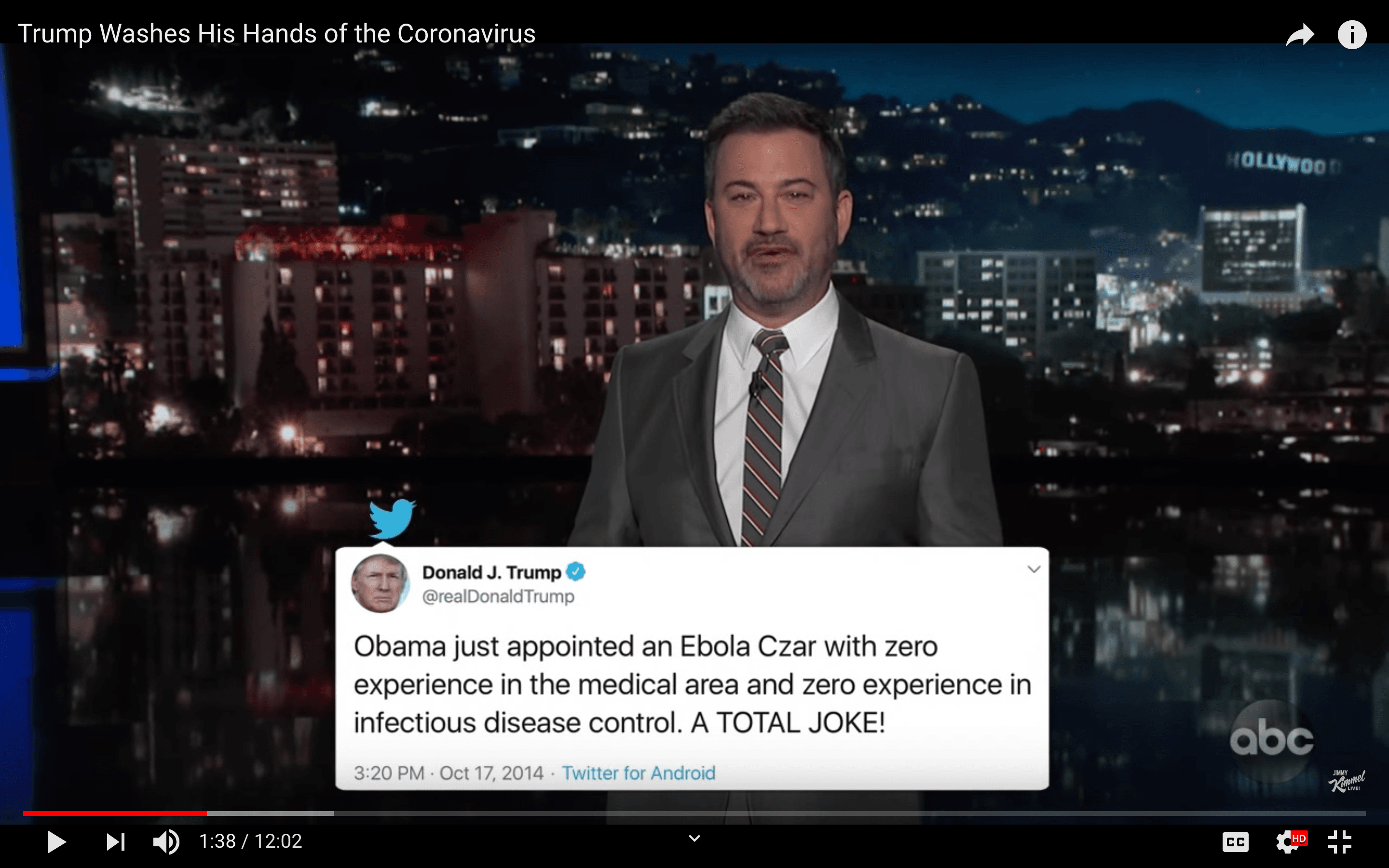 Jimmy Kimmel, handwashing