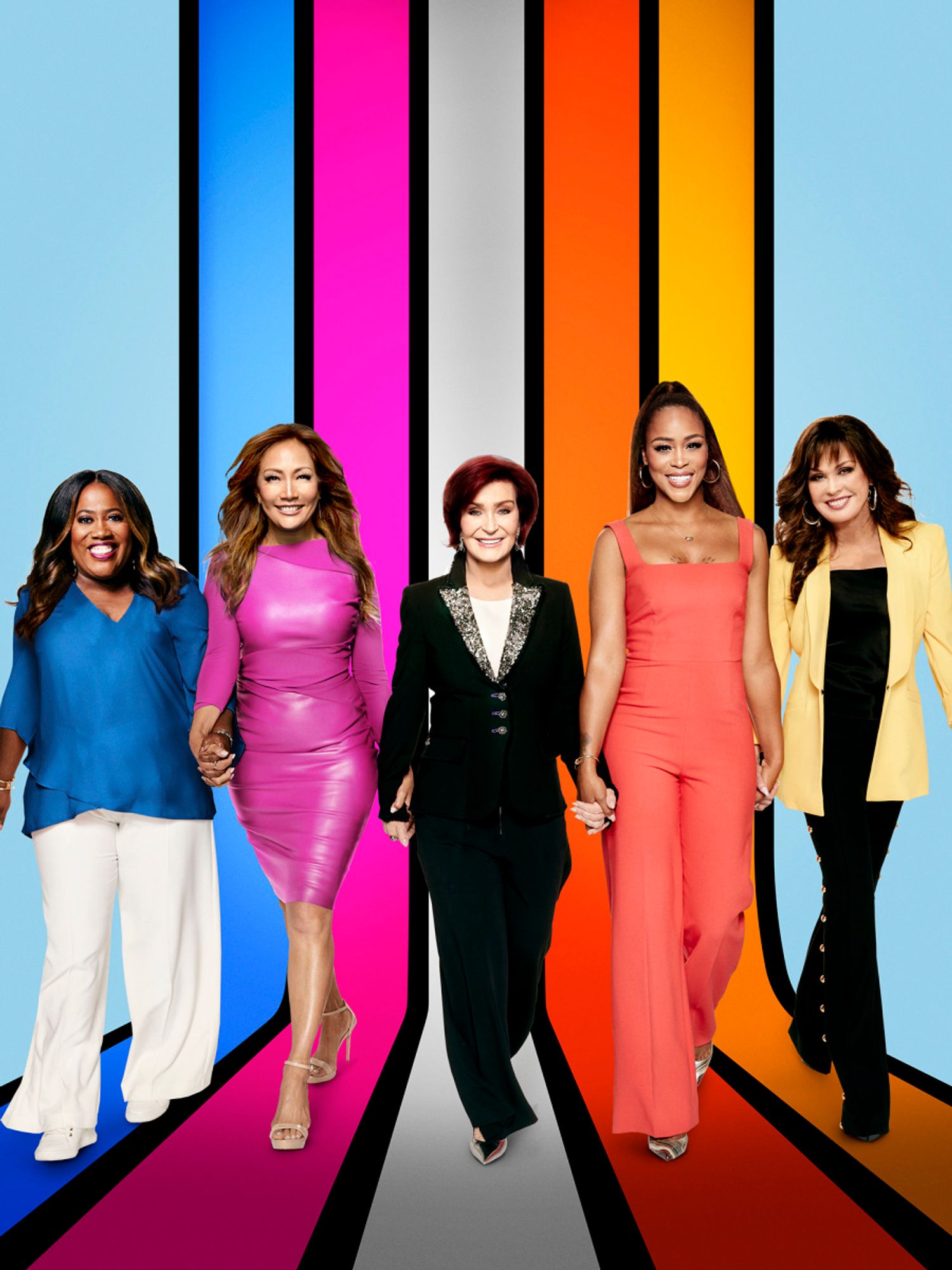 Sheryl Underwood, Carrie Ann Inaba, Sharon Osbourne, Eve Cooper, and Marie Osmond.
