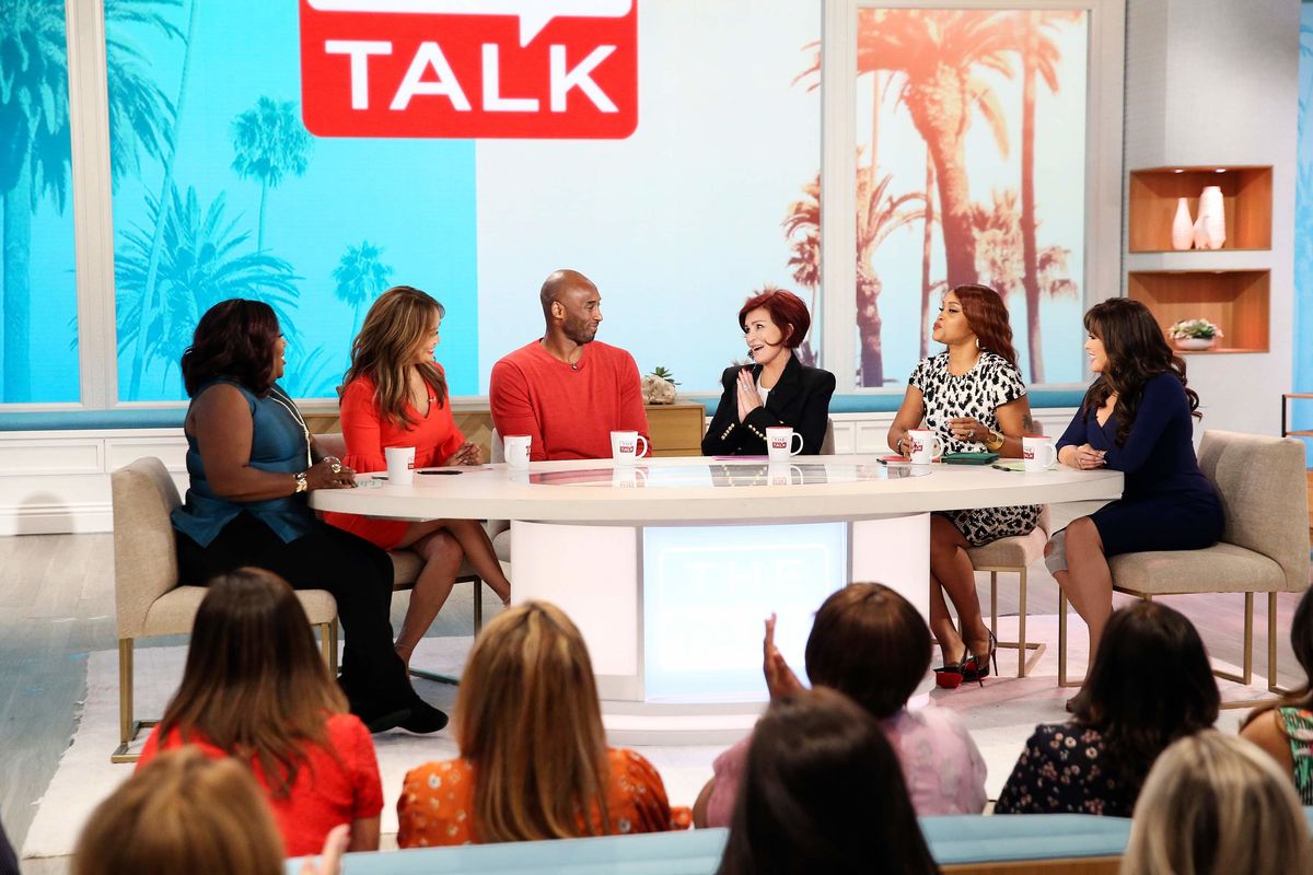 The hosts of The Talk and guest the late Kobe Bryant.