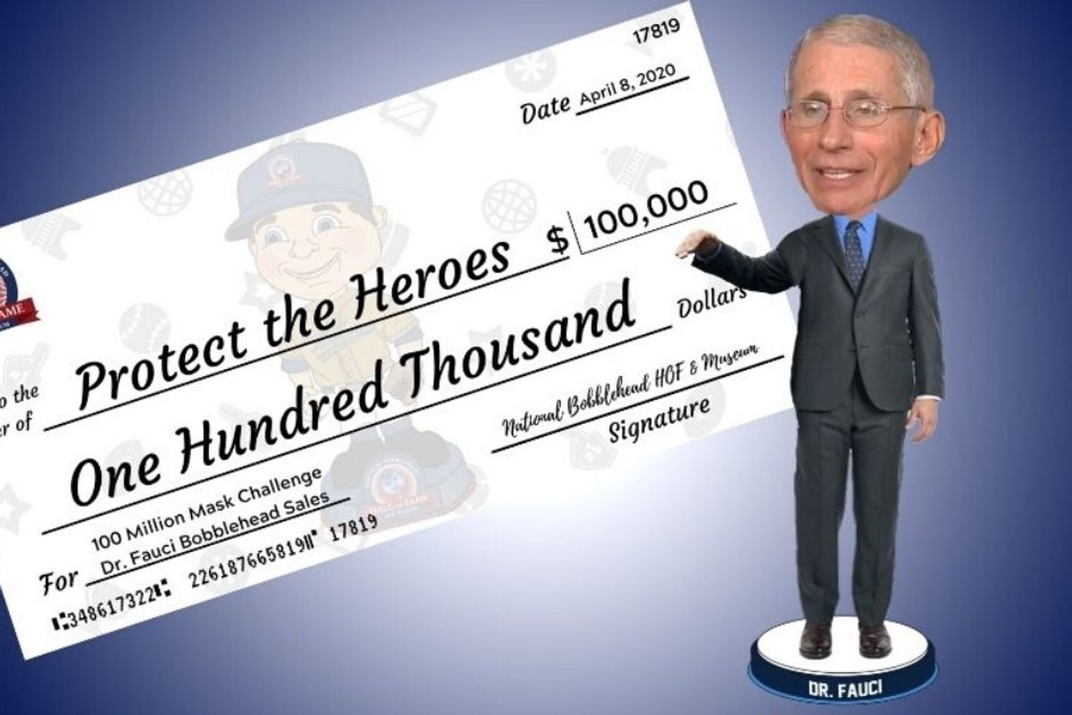 Dr. Fauci bobblehead sales have already raised $100,000 for coronavirus charity