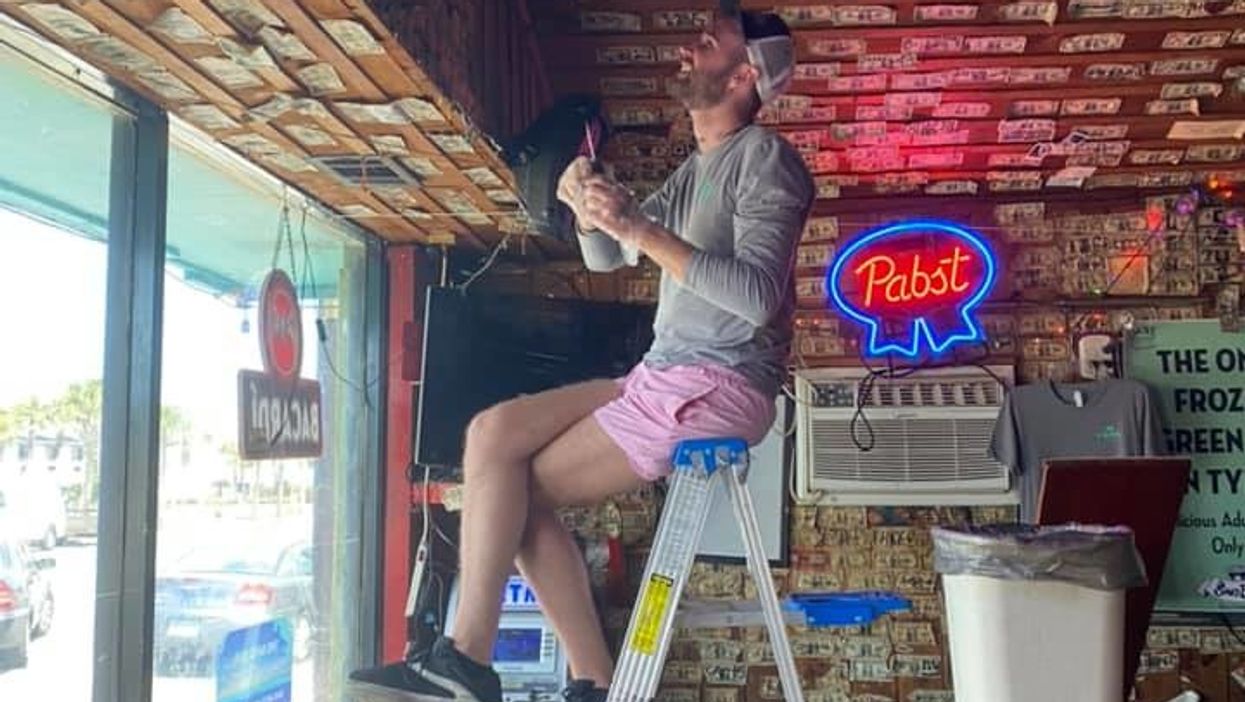 The owner of a Georgia bar just paid her staff with money that previously covered the walls