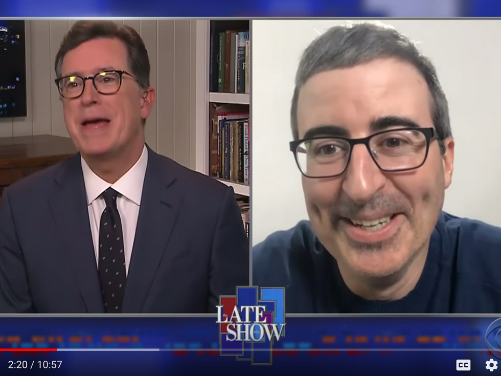 #EndorseThis: Stephen Colbert And John Oliver, Together Again — But Alone