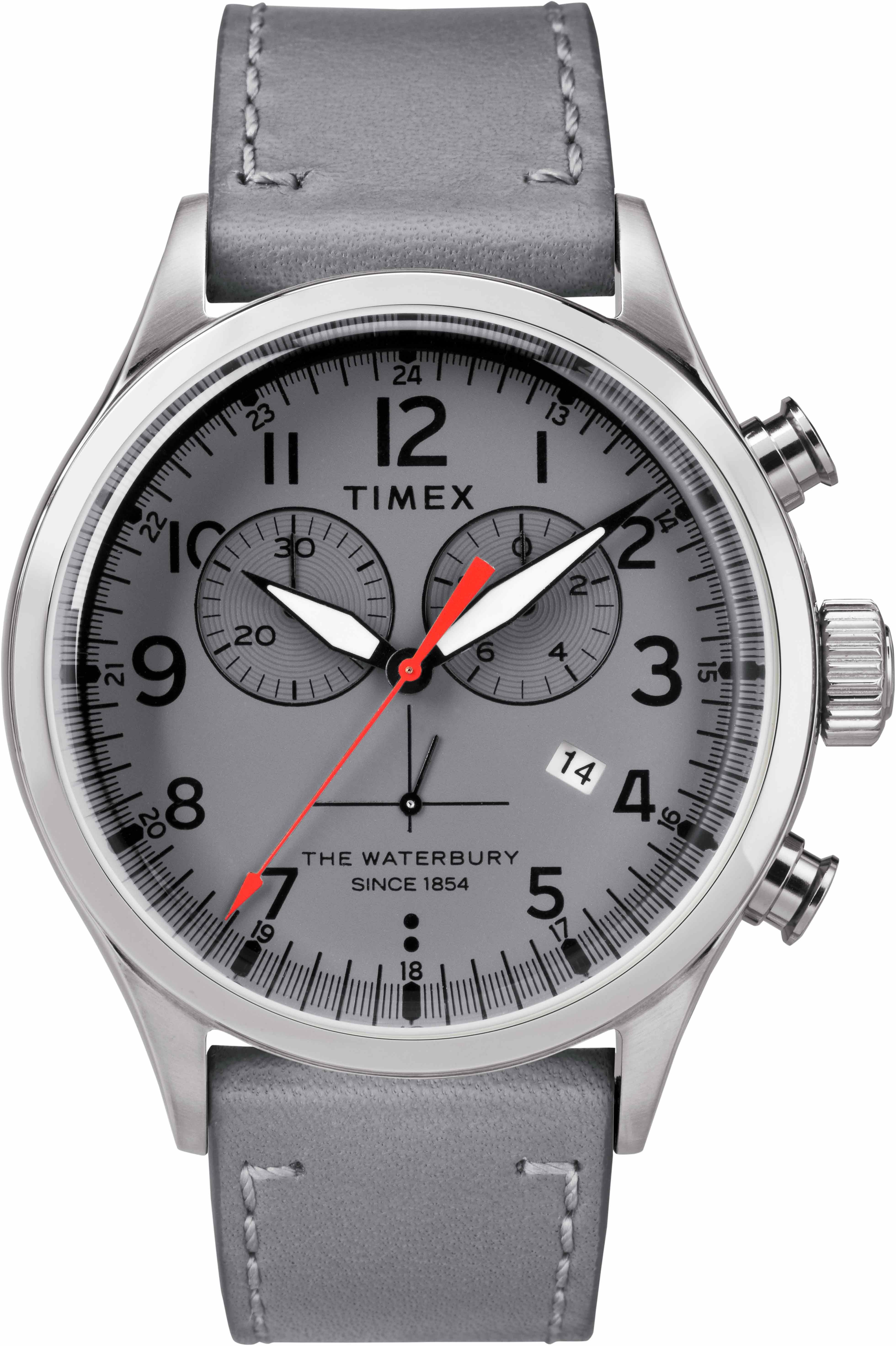 Timex gray chronograph watch.