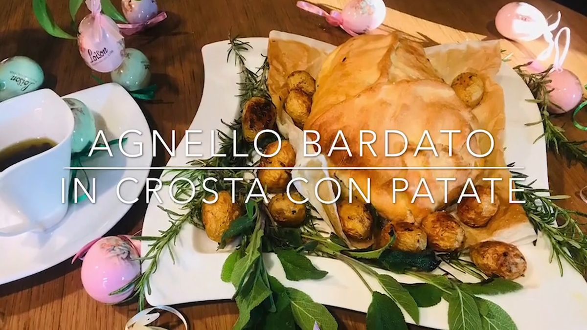 Cuciniamo insieme: agnello bardato in crosta con patate