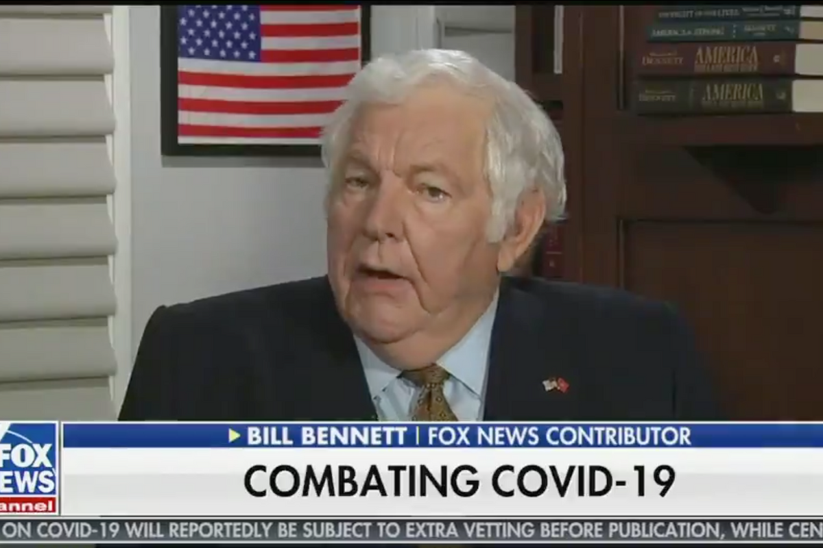 Bill Bennett Doesn’t Think COVID-19’s A Pandemic, Not Sure If Anyone Even Has It