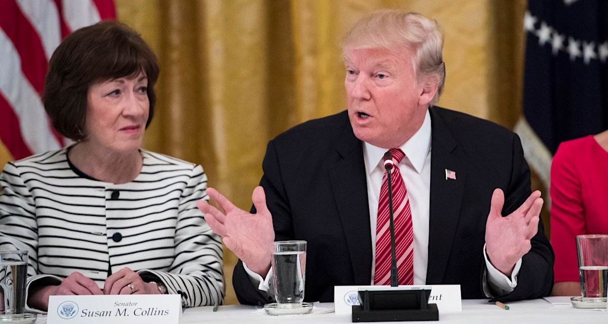 New Poll Finds Susan Collins' Approval Rating in Maine Dropping Almost as Low as Trump's and the Schadenfreude Is Real