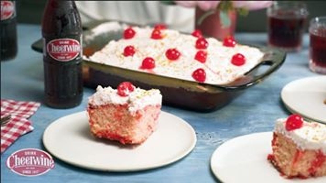 Cheerwine Poke Cake is here to make all your poke cake dreams come true