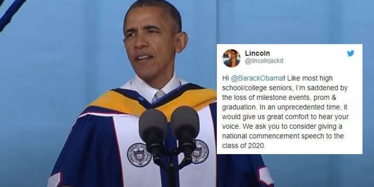 A High School Senior Asked Obama To Give A Commencement Speech For The Entire Class Of 2020 Upworthy