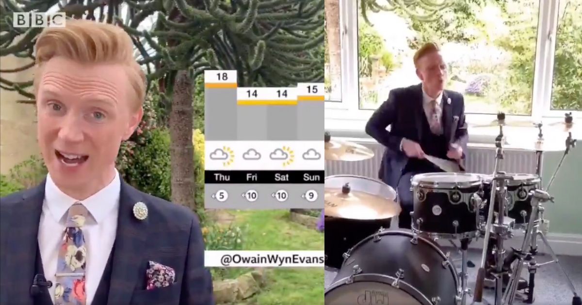 Weatherman Goes Viral After Enthusiastically Drumming Along To The BBC News Theme