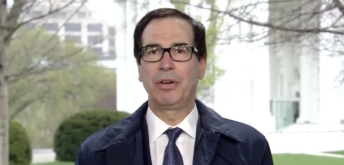 Trump's Treasury Secretary Said With a Straight Face That Stimulus Checks Should Last People 10 Weeks, and Yeah, It Did Not Go Well