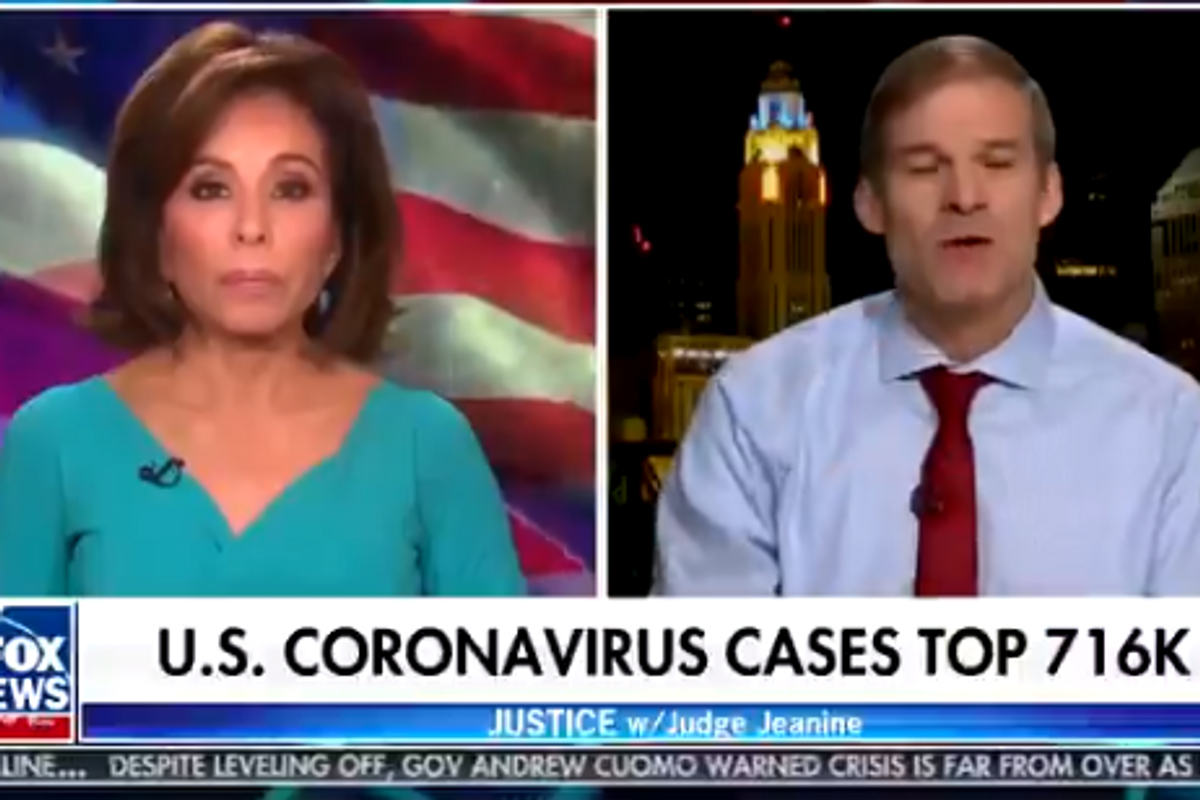 Jim Jordan Can't Get Corona-Drunk At The Golden Corral Buffet, And HE. IS. MAD.