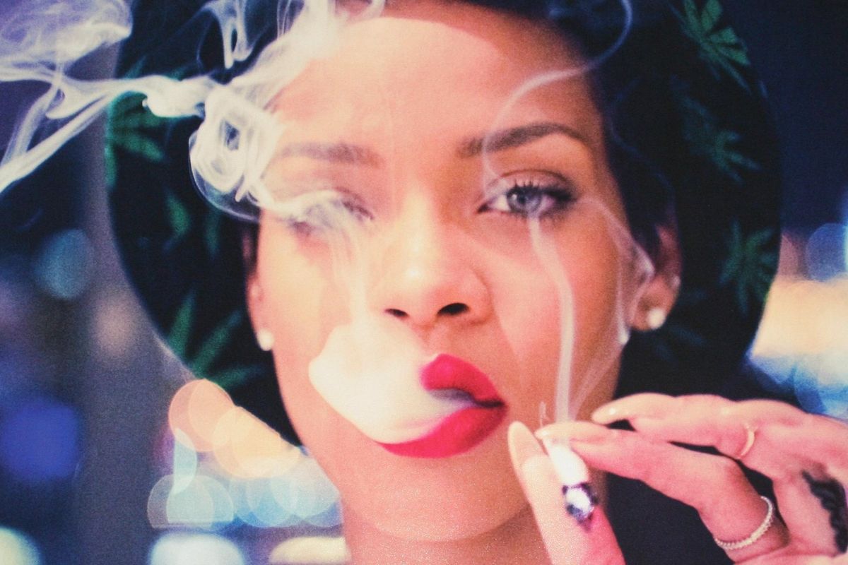 Rihanna Smoking