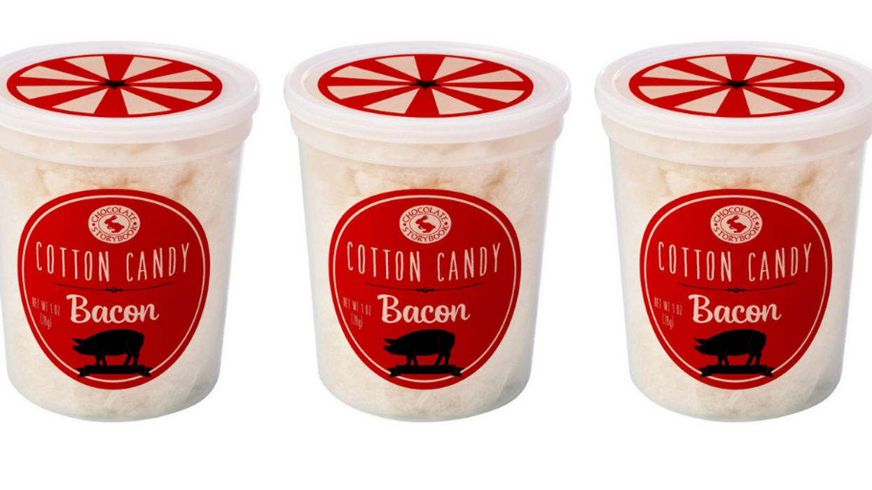 Bacon cotton candy is here so you don't have to choose between breakfast and dessert
