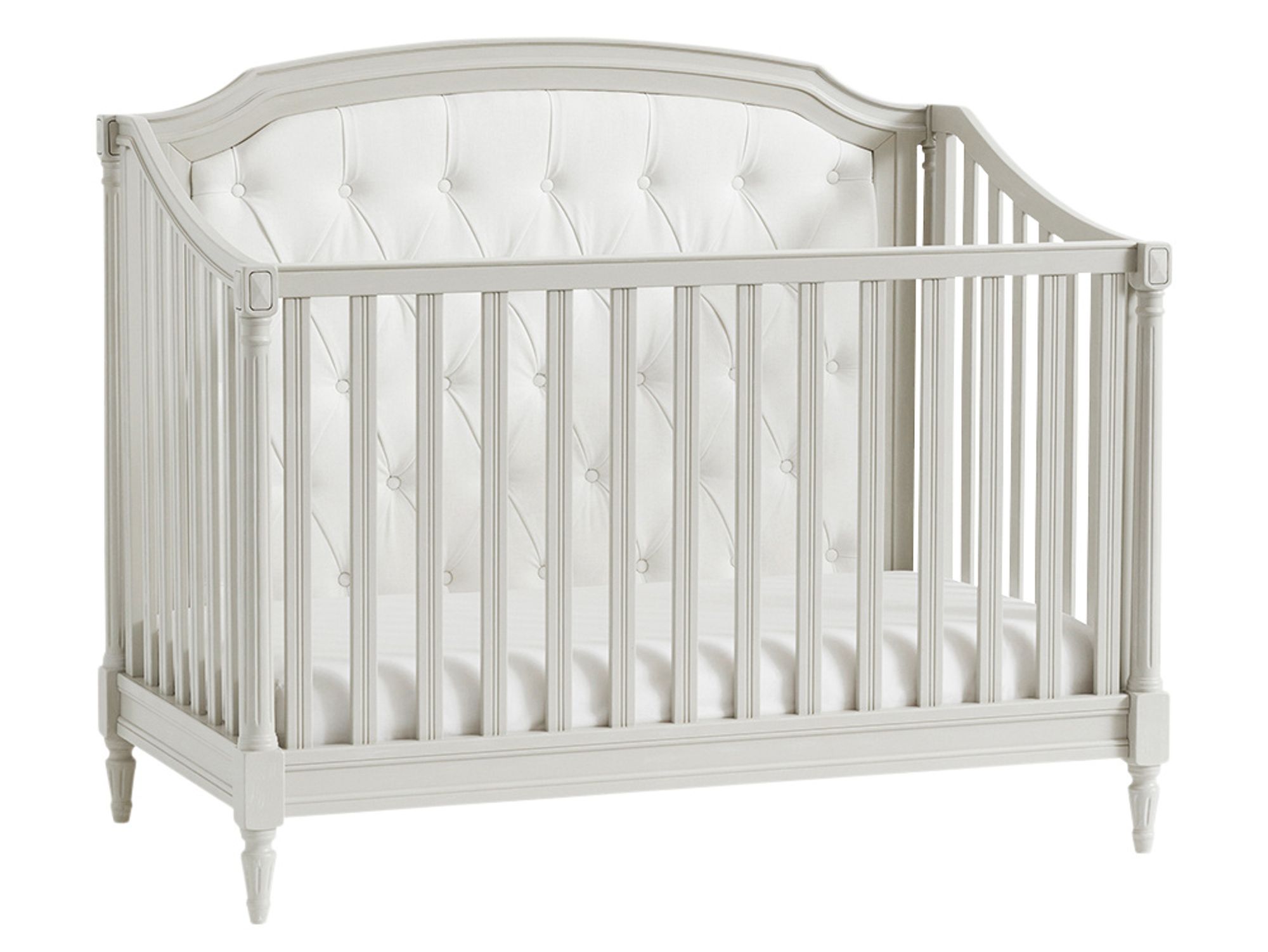 Ivory white wooden crib