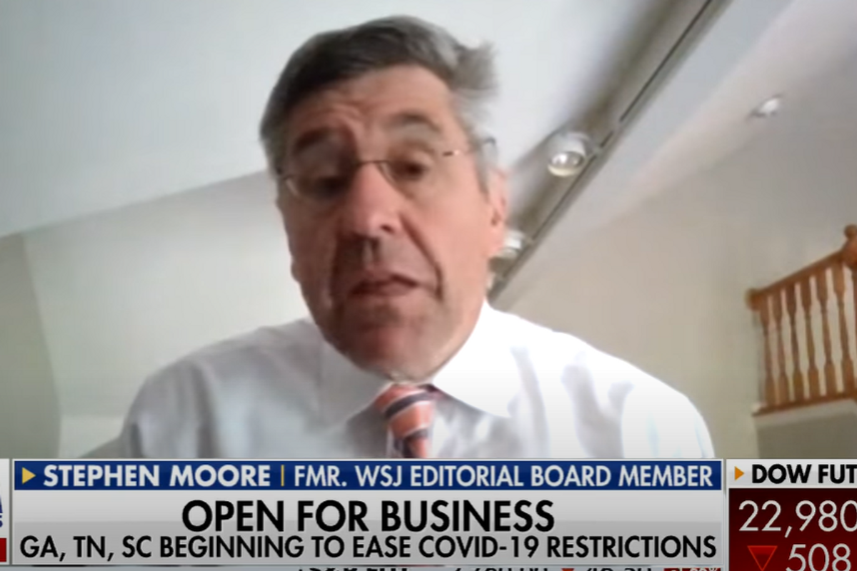 Trump Econ Adviser Stephen Moore Says 'Space Outfits,' F*ck It, Why Not.