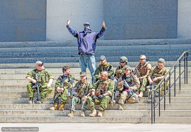 Gun And Anti-Vax Extremists Fuel Shutdown Protests