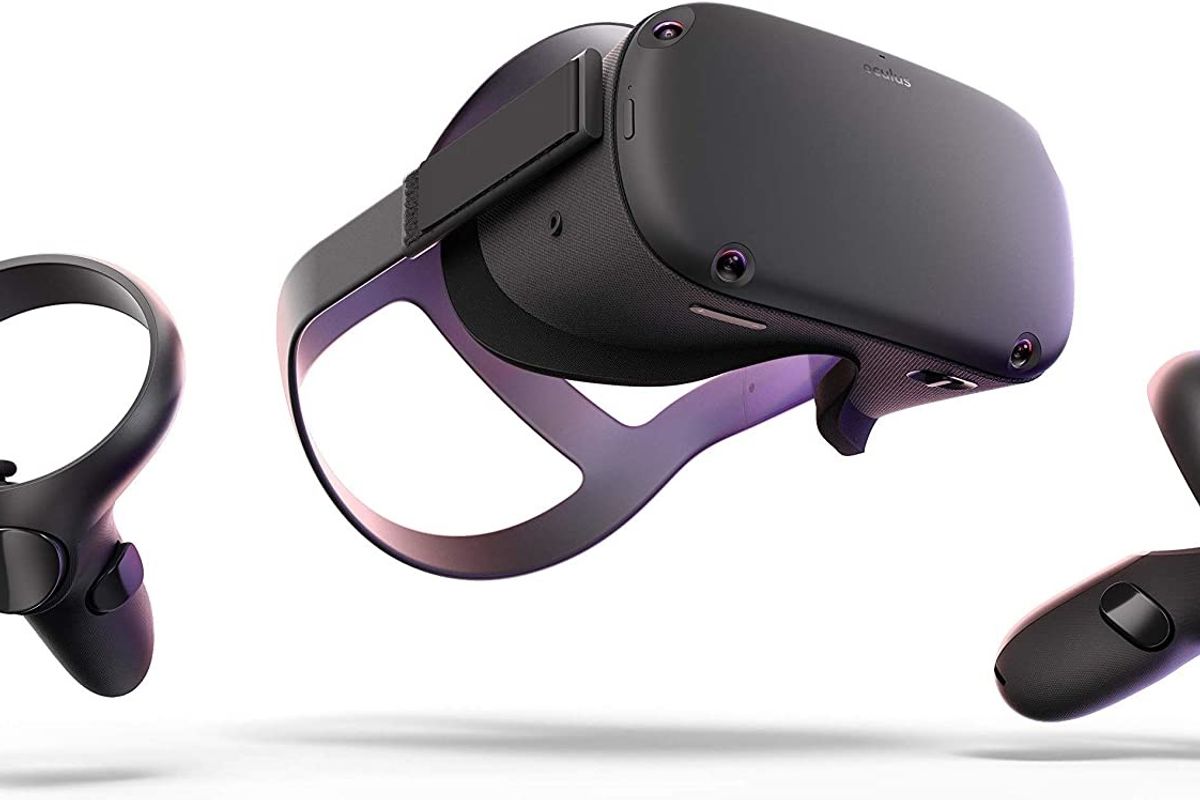 Oculus Quest VR headset and controllers