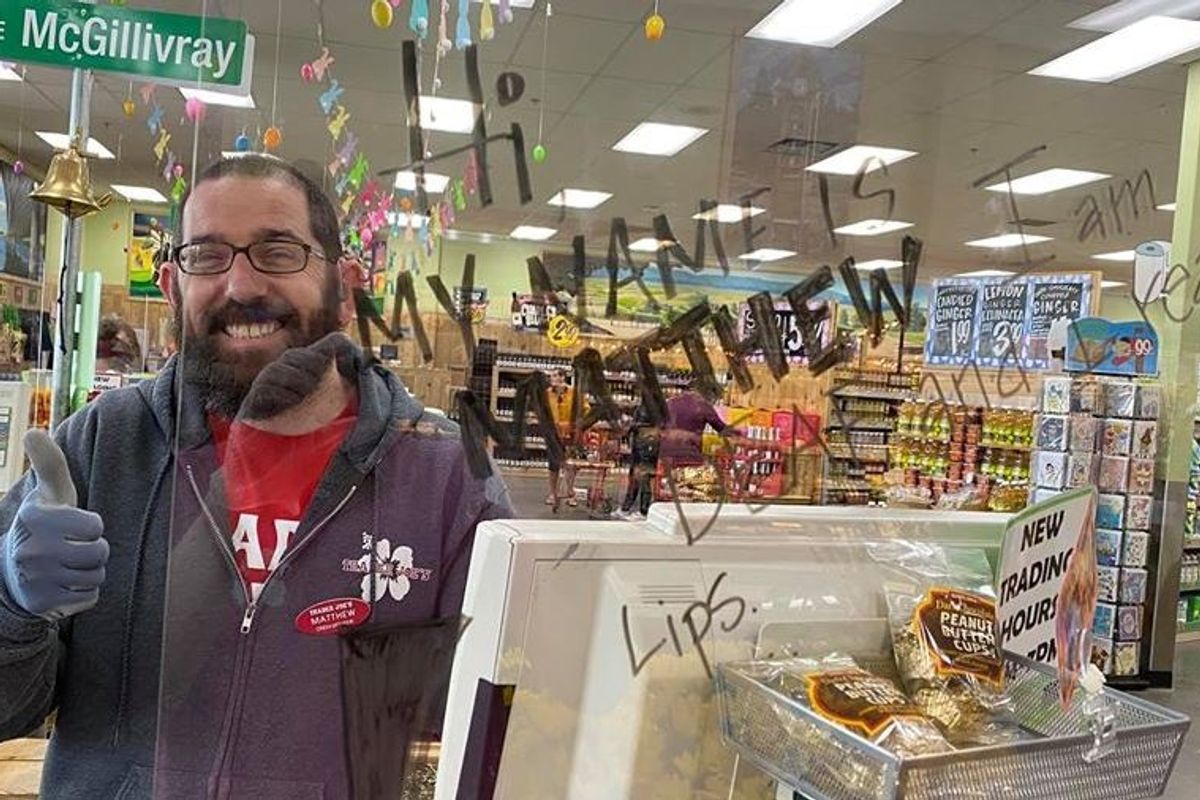 Deaf Trader Joe's employee isn't letting the pandemic stop him from helping customers