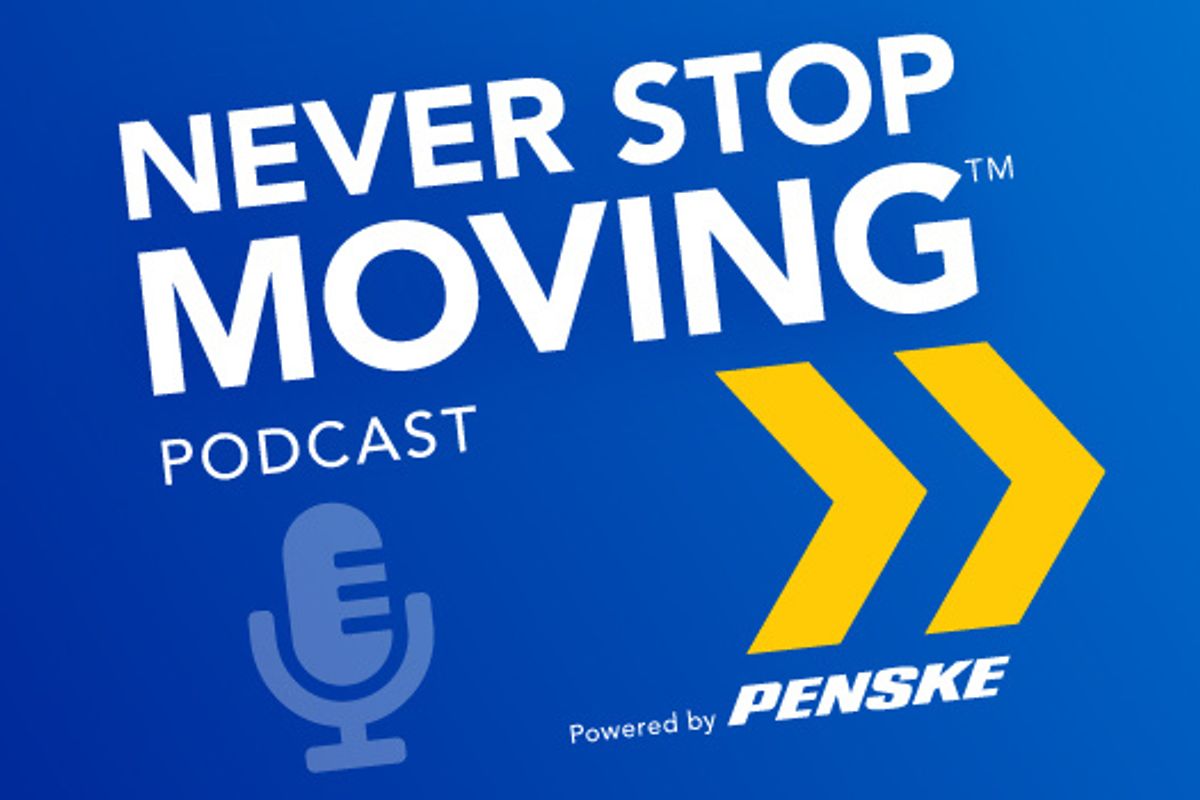 never stop moving podcast logo