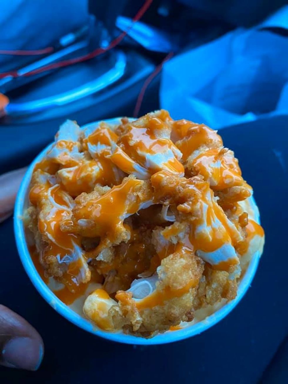 This ChickfilA Buffalo chicken mac and cheese food hack is a game