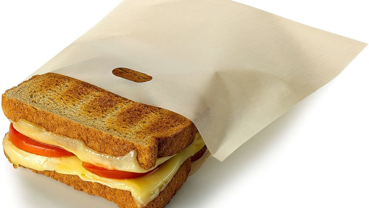 You can make a grilled cheese in your toaster with one of these reusable bags