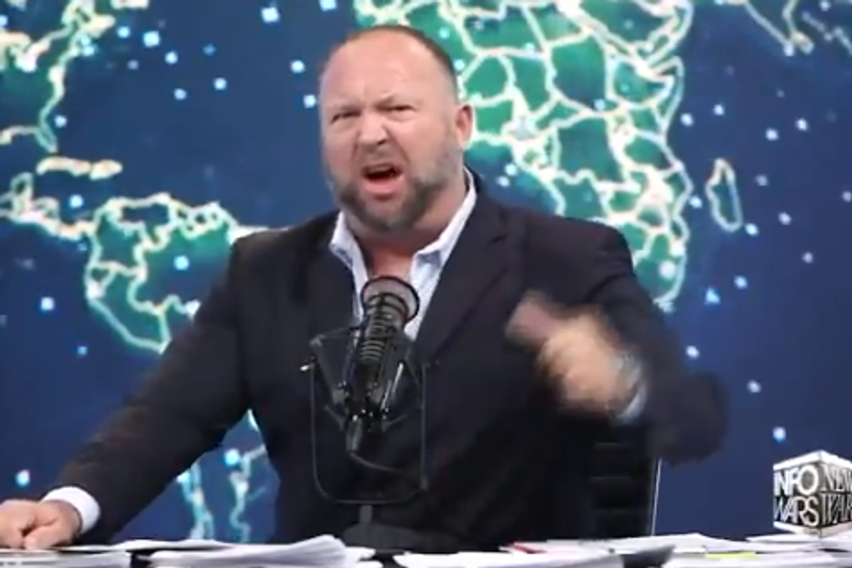 Cannibal-Curious Alex Jones Has Sick New COVID-19 Conspiracy Theory. Wait, Where Are You Going?